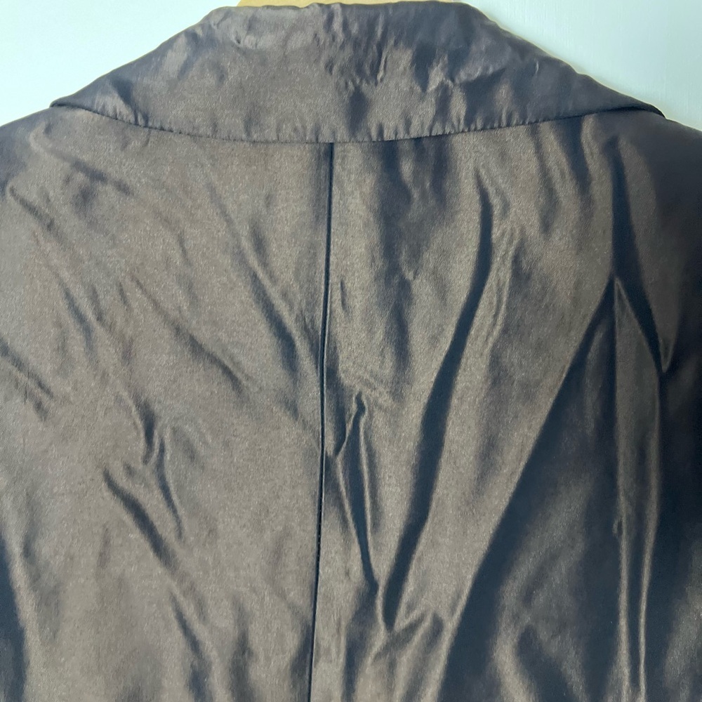 🛍️Tahari Women Blazer sz 2 Coat Metallic Brown Career Button Luxe Neutral Church - Picture 14 of 16